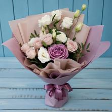 Букет цветов из:  Розы и Лизиантусы #REPLACE_PRED# Артемовском Свердловской области