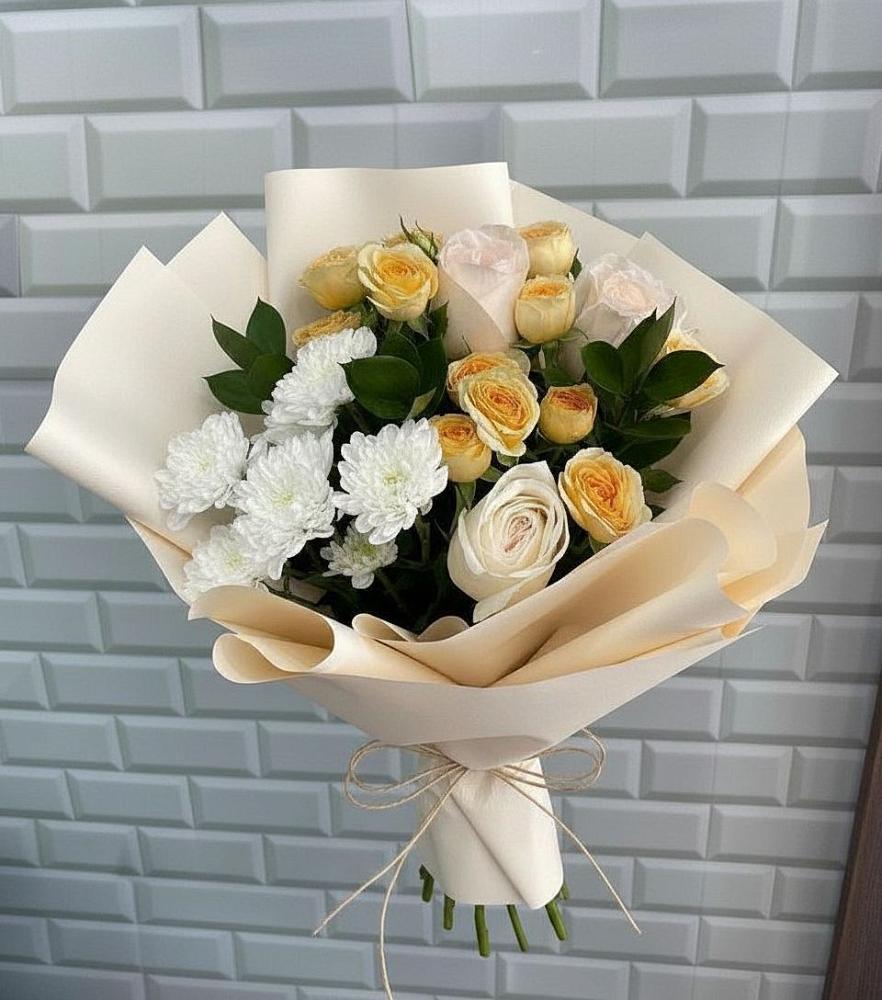 Букет цветов из: Розы и Хризантемы в Артемовском Свердловской области