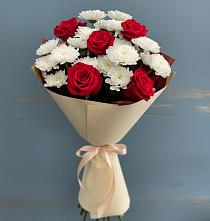 Букет цветов из:  Розы и Хризантемы в Артемовском Свердловской области