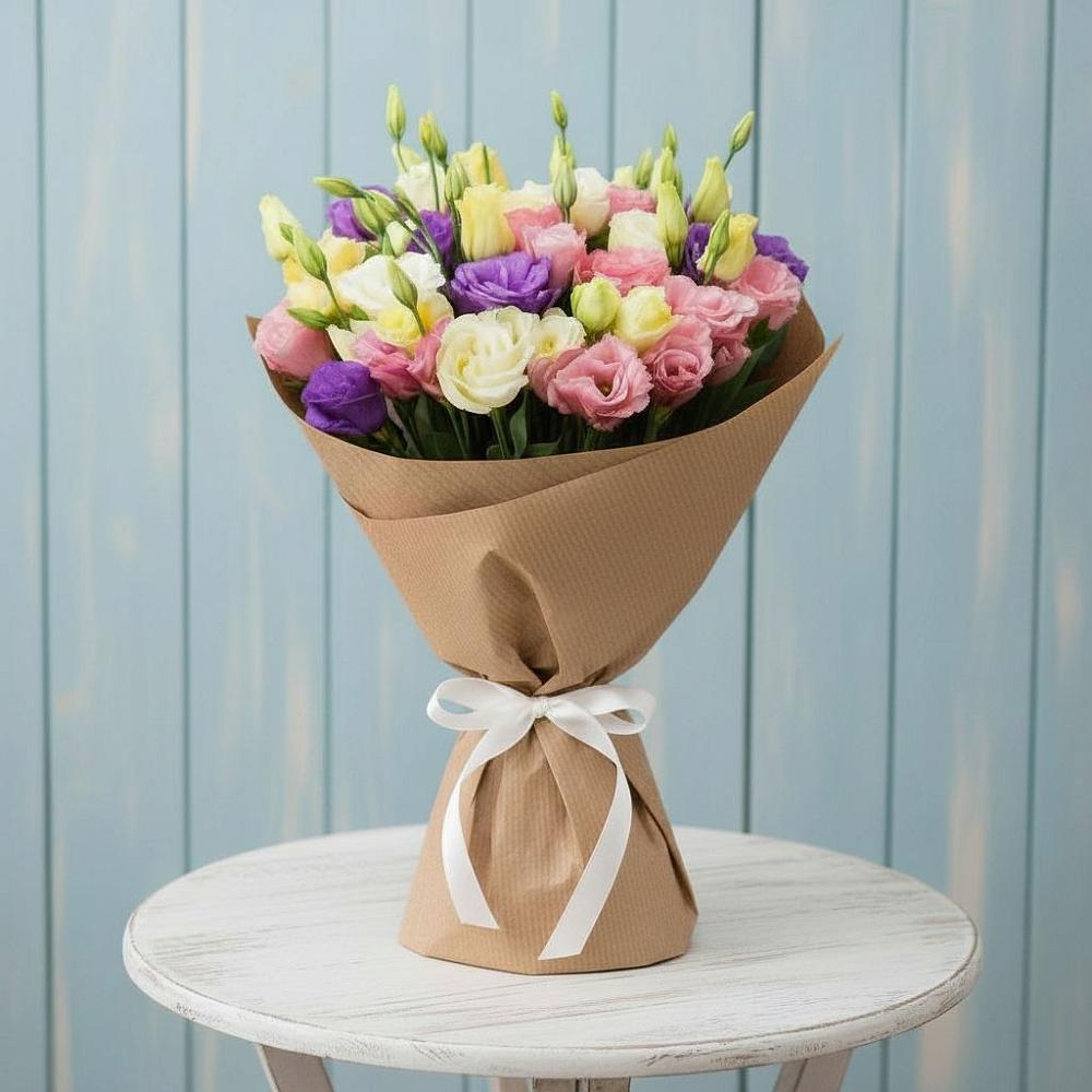 Букет цветов из: Лизиантусы в Артемовском Свердловской области