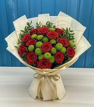 Букет цветов из:  Розы и Хризантемы в Артемовском Свердловской области