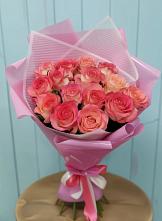Букет 15 Розовых роз Равель в Артемовском Свердловской области