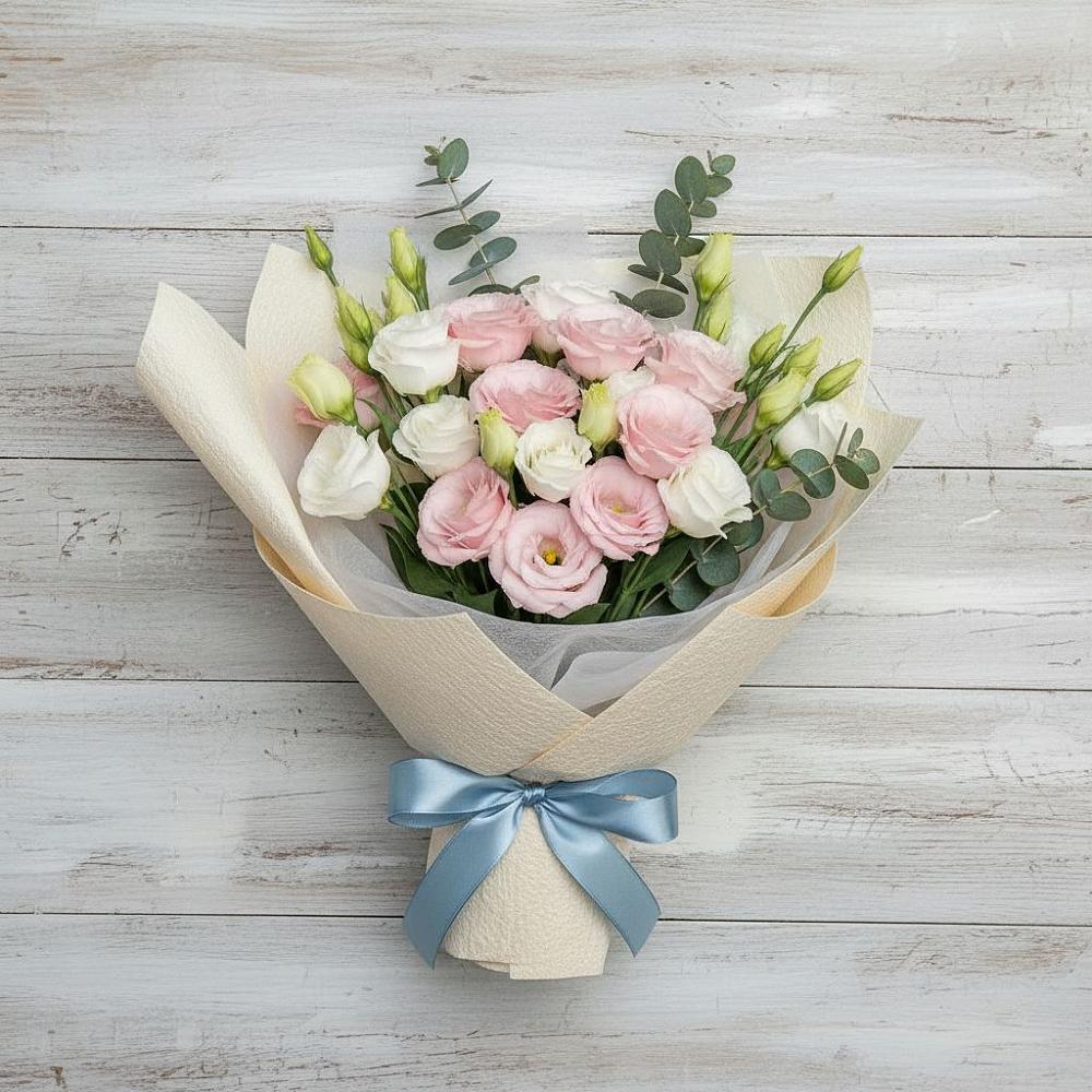 Букет цветов из: Лизиантусы в Артемовском Свердловской области